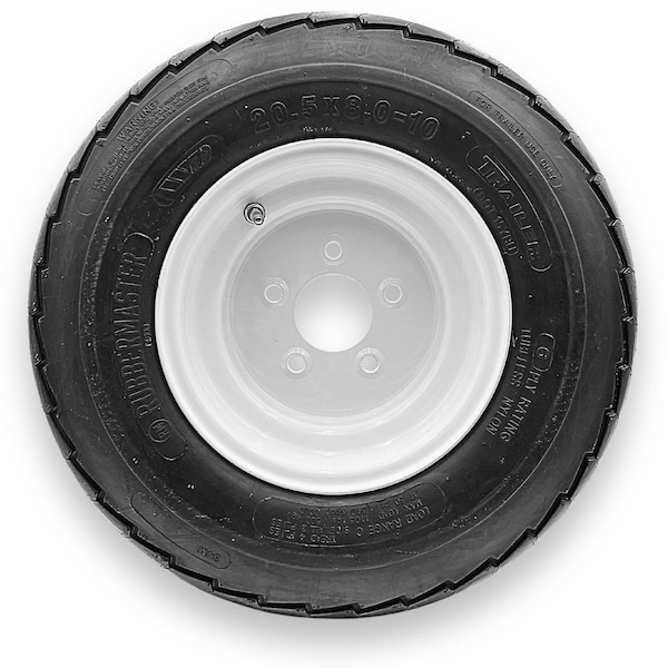 Rubbermaster - Steel Master Rubbermaster 20.5x8.0-10 205/65D10 8 Ply Highway Rib Tire and 5 on 4.5 Stamped Wheel Assembly 599095 - main